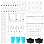 Faankiton 143PCS Pegboard Hooks Assortment, Peg Board Hooks Accessories, Pegboard Accessories, Peg Locks, Pegboard Bins, Pegboard Basket Set for Organizing Tools, Pegboard Accessories Organizer Kit