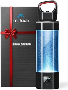 Mirtade Hydrogen Water Bottle Generator, 10000+ PPB Molecular Hydrogen Water Machine, Portable Water Ionizer with Ergonomic Handle, SPE/PEM, Leak-Proof,H2 Certified,Perfect for Home Gym Office(Black)