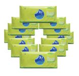 Glider Body Cleansing Wet Bed Bath Wipes for Adults - | Large, Rinse Free Body Cleansing Wipes | Aloe Vera & Vitamins | Cleanse & Protect (Pack of 12((120 Count))