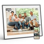 BSIMB 17 Inch 64GB Large Digital Photo Frame, WiFi Extra Large Digital Picture Frame Photo Frame Electronic with HD Touchscreen, Dual Band Wi-Fi, Light Sensor, Share Photos via App&Email/SD Card/USB