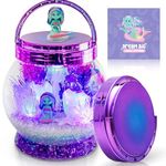 Girls Mermaid Toys - DIY Light Up Terrarium Kit for Kids - Mermaid Gifts for Girls 5-7, Little Girl Gifts, Crafts for Girls - Birthday Gift for 5 Year Old Girl (Mira Mermaid)