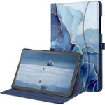 FINTIE Case for Samsung Galaxy Tab A9 Plus / A9+ 11 Inch 2023 Model (SM- X210/ X216/ X218), Multi-Angle Viewing Smart Stand Cover with Pocket Auto Wake/Sleep, Ocean Marble