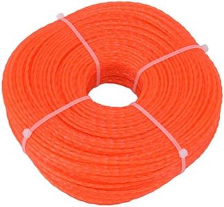 2.4mm Orange Trimmer Line, 120m Length Nylon String Trimmer Line, Lawn Mower Accessories, for, for Ryobi, for Stihl and Other Domestic Garden Mower