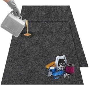 ZOMOFEW 2 Pack Garage Floor Mat, 60 x 36 Inches Oil Spill Mat Under Car with Waterproof Backing, Black Reusable Rubber Mat Garage Mat Oil Mat for Driveway Protects Surfaces