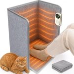 Handylit Under Desk Heater, Leg Warmer with Heated Foot Mat & Blanket