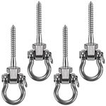 BeneLabel Swing Hangers - Set of 4 Stainless Steel Screw Brackets for Hanging Chairs, Hammocks, Punching Bags - 1800LB Capacity - Indoor & Outdoor Use