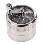 Leoie 4 Layers Herb Tobacco Spice Weeds Grass Grinder Smoke Crusher Smoking Accessories Silver