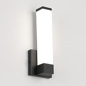 7Degobii Dimmable Wall Lights for Bedroom Modern Black Indoor LED Hallway Sconces Corner Light 12" Inch Height 12W 4000K Bedside Stair Sconces Wall Lighting Lamps 110V AC.
