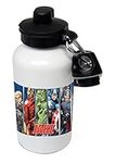 Marvel Avengers - Personalised Kids/Drinks/Sports Childrens Water Bottle (White)