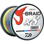 J-BRAIDX8, 500YD Filler Spool, Multi-Color, Mono Dia.= 10lb.