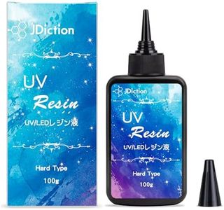 UV Resin, Upgrade Ultraviolet Epoxy Resin Non-Toxic Crystal Clear Hard Glue Solar Cure Sunlight Activated Resin for Handmade Jewelry, DIY Craft Decoration, Casting and Coating(100g)