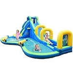 BOUNTECH Inflatable Water Slide, Mega Waterslide Park for Kids Backyard Fun w/Adventure Long Slide, Splash Pool, Climbing, Blow up Water Slides Inflatables for Kids and Adults Outdoor Party Gifts