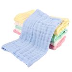 6 Pack Muslin Cloths for Baby, 20x10 Inch Soft Cotton Muslin Cloths Reusable Facial Cleansing Cloths 6 Layers Burp Cloths Baby Wash Cloth Baby Muslin Pack for Newborn Kid Baby Cleaning(White)