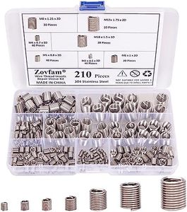 Wire Screw Sleeve Thread Repair Inserts Assortment Kit 304 Stainless Steel Metric M3 M4 M5 M6 M8 M10 M12 Wire Thread Inserts Helicoil Thread Repair Kit 210Pcs