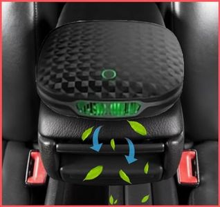 LAVENTA Car Air Purifier, Remove 99.9% of Dust, Smoke, Odors, H13 True HEPA Air Filte, and Harmful Particles, Ideal for Car Office Bedroom, Fresh Plant Fragrance, Type-C Cable (Black)