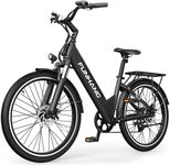 Funhang Electric Bike, 1000W Peak EBike, 50 Miles Ebikes for Adults with 48V Built-in Removable Battery, Adjustable Stem,7 Speed, Rear Rack, 26" Step-Thru E Bike for Commute, UL 2849 Certified