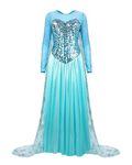 Colorfog Polyester Women'S Elegant Princess Dress Cosplay Costume Xmas Party Gown Fairy Fancy Dress (X-Large) Blue