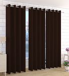 Kiara Creations 1 Piece Room Darkening Thermal Insulated Blackout Curtains for Window 5 Feet, Brown (Brown, 5 Feet (1Pc))