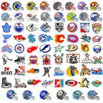 70pcs Hockey Croc Shoe Charms, Football Croc Shoe Accessories, Assorted Non-Repeating Ice Hockey Sports Shoe Charms, PVC Sports Shoe Charms, For Girls Boys Teenagers Birthday Party Gifts