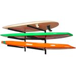 Yes4All Heavy Duty Steel Wall Mount Paddle Board Racks, Surfboard Hanger with Padded Foam, Store & Display Up to 3 Surfboards, Snowboards, Longboards, Black, 34.25" x 5.51" x 3.54"