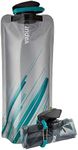 Vapur 10258 - Element 1.0L Foldable Flexible Water Bottle w/Carabiner (Grey/Teal)