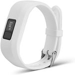 KOMI Bands Compatible with Garmin Vivofit JR/Vivofit JR2/ Vivofit 3, Soft Silicone Adjustable Replacement Wristbands with Watch Buckle for Kids Women Men(White)