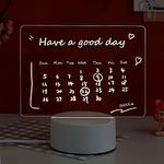 Acrylic Dry Erase Board 16 Colors Can Remote Control Light 7.3x5x0.2" Clear Desktop Note Memo Board, Includes Dry Erase Markers, Rewritable Night Light with Message Board, Soft Light Desk Lamp Gift