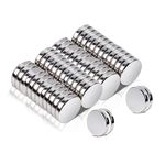 52Pcs Ultra Strong Mini Magnets Super Magnets,Small Neodymium Magnets,10x2mm Silver Small Magnets for Crafts Mini Magnets,Idea for Crafting, Whiteboards, Scientific Models, and DIY Projects