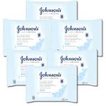 Johnson's Face Care Makeup Moisturising Wipes - 6 Pack Bundle with 25 Hydrating and Gentle Facial Wipes Per Pack, Perfect for Removing Makeup and Nourishing Skin, Suitable for All Skin Types