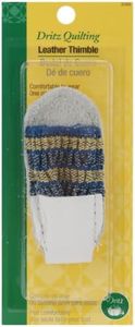 Dritz 3066 Leather Thimble, One Size Fits All , White