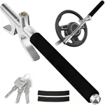 MONOJOY Car Steering Wheel Lock: t he Club Steering Wheel Lock Steering Wheel Club Car Club Steering Wheel Lock - Adjustable Club for Car Steering Wheel with Window Breaker, Universal Fit Vehicles