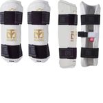 MOOTO Korea Taekwondo Extera Protector Forearm & Shin One Set White TKD Martial Arts Protection Gear (L(Forearm+Shin))