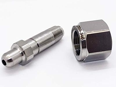 CGA 346 Stainless Steel Nut and Nipple Inlet Fitting Cylinder Regulator Adapter
