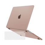 MOSISO Compatible with MacBook Air 13 inch Case 2024 2023 2022 M3 M2 A3113 A2681, Ultra-Thin Slim Natural Original Color Hard Shell Cover&Keyboard Cover for MacBook Air 13.6 inch Case, Beige Brown