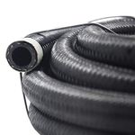 10AN 10Ft Universal Braided Oil Fuel Line Hose Stainless Steel Nylon for 5/8" Tube Size