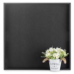 Hanobe Square Large Ottoman Tray: Extra Large Black Serving Tray for Ottomans Big Leather Decorative Tray with Handles for Coffee Table Living Room 22" x 22"