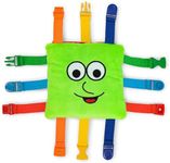 Buckle Toys - Buster Square - Learning Activity Toy - Develop Fine Motor Skills and Problem Solving - Toddler Travel Essential - Educational Classroom Must Have