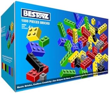 Bestoyz 1000 Pieces Building Blocks, Bulk Classic Building Bricks Toy, Big Box of Basic Bricks, Compatible with Major Brands, Educational Construction Toys & Gifts for Kids 6+