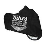 Autofy RE Size Bike Cover Dustproof UV Protection Bike Body Cover for All Two Wheeler Bikes Upto for Royal Enfield Size with Carry Bag - Black - Mark Territory