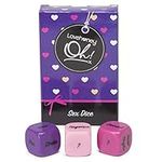 Lovehoney Oh! Multicoloured Dice Game for Couples - Adult Role Play or Foreplay - Small and Travel Friendly - Pack of 3