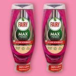 Fairy Max Power Cherry Blossom Washing Up Liquid 2 x 640 ml Twin Pack