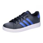adidas Mixte Enfant Grand Court Lifestyle Tennis Lace-up Sneakers, Legend Ink/Team Royal Bleu/FTWR Blanc, 4 UK
