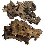 PINVNBY Natural Driftwood for Aquarium Large Reptile Terrarium Decor Decorations Assorted Branches Dearded Dragon Tank Accessories 2 Pack