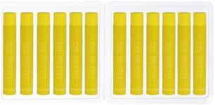 PATIKIL Lemon Yellow Oil Pastels, 12Pcs Soft Oil Crayons Creamy Pastels Stick Art Supplies for Art Painting Drawing Blending Graffiti for Artists Beginners