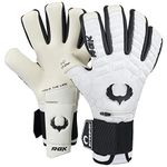 Renegade GK Eclipse Professional Soccer Goalie Gloves with Pro-Tek Fingersaves & 4+3MM EXT Contact Grip (Sizes 6-12, Level 5) | Goalkeeper Gloves for Elite Play (Phantom (Fingersave), 10)