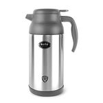 Cello Armour Stainless Steel Double Walled Carafe, Insulated, 2000ml, 1 Unit, Grey