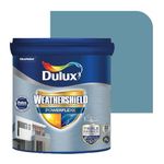 Dulux Weathershield Powerflexx Exterior Emulsion Paint (4L, BLUE JAY) | PU-Modified Acrylic Formula | Crack Resistant & Weatherproof | Algae & Fungus Guard | High Gloss Finish