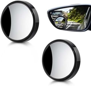 OBTANIM 2 Pack Blind Spot Car Mirror 2 Inch Angle Adjustable HD Glass Round Car Side Rear View Convex Mirror Accessories with Frame for Car SUV Trucks Motorcycles