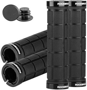 ROCKBROS 4Pcs(2 Pairs) Bike Handlebar Grips Double Lock On Bike Grips Comfortable Anti-Slip Bicycle Handlebar Grips for Mountain Bike BMX Bike Scooter Beach Cruiser, Folding Bike