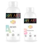 Joy Art Crystal Clear Epoxy Resin Kit - (1.2 kg) |3:1| High Gloss, Bubble free, Non Yellowing, Self Leveling, Casting in Molds, Wood, Jewelry, DIY Craft